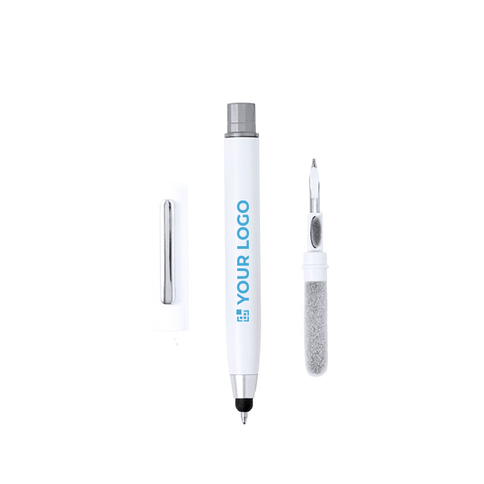 Stylo avec stylet et kit de nettoyage pour écouteurs encre bleue vue principale