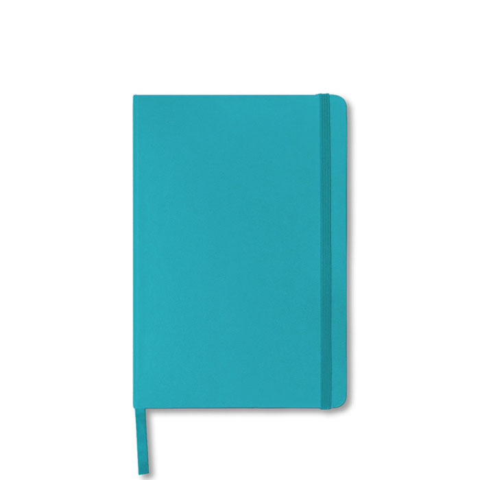 Carnet rigide en similicuir de couleur A5 pages unies Sketcher couleur turquoise