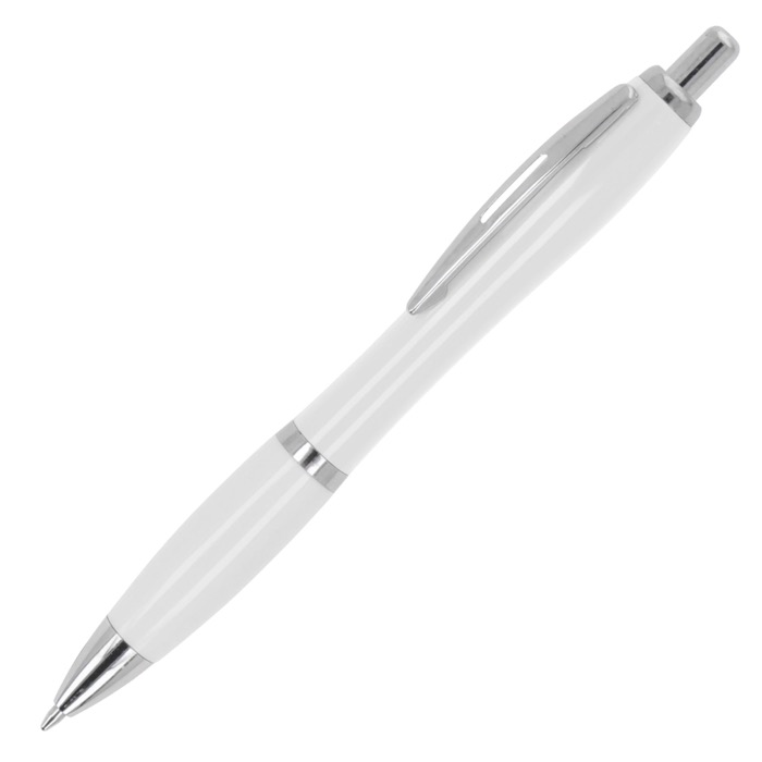 Stylo pour entreprise ABS antibactérien avec Encre Bleue Colors couleur blanc