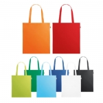 Sac personnalisé cabas recyclable avec longues poignées RPET Convert diverses couleurs