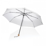 Parapluie pliant pour les entreprises avec sangle Ø96 Recycle Fold couleur blanc quatrième vue