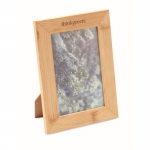 Cadre photo en bois rectangulaire avec logo de 10x15 cm Wood couleur naturel deuxième vue principale