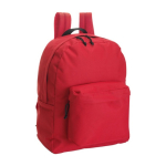 Sacs à dos personnalisables en polyester 600D School Color couleur rouge deuxième vue