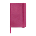 Carnet de poche couverture rigide en similicuir B7 pages rayées Funny couleur rose première vue