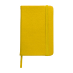 Carnet de poche couverture rigide en similicuir B7 pages rayées Funny couleur jaune première vue