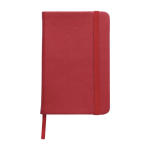 Carnet de poche couverture rigide en similicuir B7 pages rayées Funny couleur rouge première vue