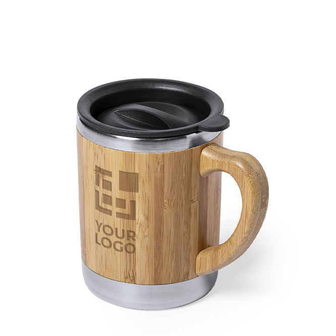 Mug thermos bambou avec gravure