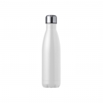 Gourde en aluminium recyclé à bouchon à vis en acier 550ml couleur blanc première vue