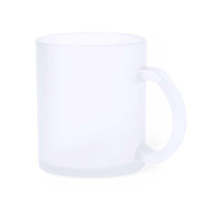 Mug en verre transparent personnalisable en sublimation d'une capacité de  300 ml
