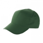 Casquette publicitaire à 5 panneaux 100% coton avec velcro ClearLine couleur vert deuxième vue