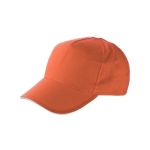 Casquette publicitaire à 5 panneaux 100% coton avec velcro ClearLine couleur orange deuxième vue