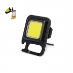 Mini lampe de poche COB rechargeable avec mousqueton personnalisé Clip