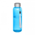 Gourde en plastique publicitaire recyclé antifuites 500 ml RPET couleur bleu clair transparent