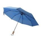 Parapluie pliant à ouverture manuelle en plastique recyclé Ø97 Reuse couleur bleu sixième vue