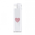 Briquet électronique rechargeable avec protection enfant couleur blanc