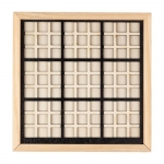 Jeu de sudoku en bois avec 99 tuiles pour cadeaux d'entreprise couleur marron deuxième vue