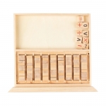 Jeu de sudoku en bois avec 99 tuiles pour cadeaux d'entreprise couleur marron troisième vue