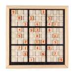 Jeu de sudoku en bois avec 99 tuiles pour cadeaux d'entreprise couleur marron quatrième vue