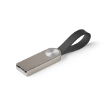 Clé USB en métal personnalisée avec sangle en silicone Ironflash couleur argenté