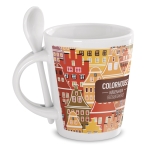 Sublimation tasse avec image circulaire et cuillère 300 ml Sublimcon couleur blanc deuxième vue principale