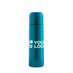 Thermos personnalisé pas cher aux couleurs vives 500ml Colors couleur turquoise vue avec zone d'impression