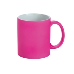 Mugs publicitaires avec finition néon mat de 350ml Neon couleur fuchsia