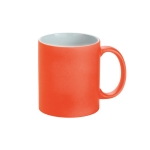 Mugs publicitaires avec finition néon mat de 350ml Neon couleur orange fluorescent