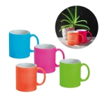 Mugs publicitaires avec finition néon mat de 350ml Neon diverses couleurs