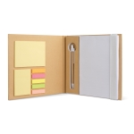 Ensemble de papeterie avec notes, feuilles et stylo RecycloSet couleur blanc