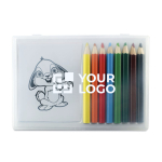 Crayons de couleur personnalisés avec dessins d'animaux Animal Fun couleur multicolore vue avec zone d'impression