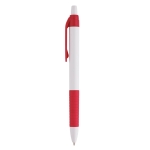 Stylo publicitaire pas cher classique avec Encre Bleue Color Grip couleur rouge