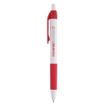 Stylo publicitaire pas cher classique avec Encre Bleue Color Grip couleur rouge image avec logo