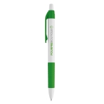 Stylo publicitaire pas cher classique avec Encre Bleue Color Grip couleur vert image avec logo