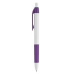 Stylo publicitaire pas cher classique avec Encre Bleue Color Grip couleur violet