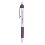 Stylo publicitaire pas cher classique avec Encre Bleue Color Grip couleur violet image avec logo