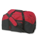 Sac de sport personnalisé en polyester 600D avec bandoulière Antwerp couleur rouge