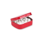 Boîte de 28 grammes de bonbons mentholés personnalisés MintBox couleur rouge deuxième vue