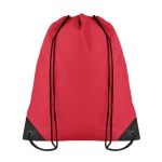 Sacs à dos à cordon personnalisés en polyester 190T Urban couleur rouge