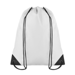 Sacs à dos à cordon personnalisés en polyester 190T Urban couleur blanc