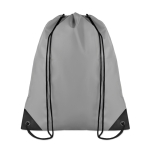 Sacs à dos à cordon personnalisés en polyester 190T Urban couleur gris