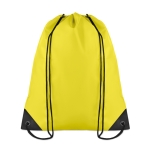 Sacs à dos à cordon personnalisés en polyester 190T Urban couleur jaune