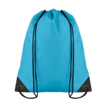 Sacs à dos à cordon personnalisés en polyester 190T Urban couleur turquoise