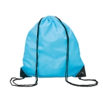 Sacs à dos à cordon personnalisés en polyester 190T Urban couleur turquoise troisième vue