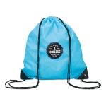 Sacs à dos à cordon personnalisés en polyester 190T Urban couleur turquoise deuxième vue principale