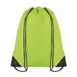 Sacs à dos à cordon personnalisés en polyester 190T Urban couleur vert lime