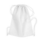 Sac à dos cordelette personnalisable non woven 80g/m2 Basic couleur blanc