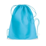 Sac à dos cordelette personnalisable non woven 80g/m2 Basic couleur turquoise quatrième vue