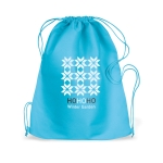 Sac à dos cordelette personnalisable non woven 80g/m2 Basic couleur turquoise quatrième vue principale