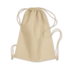 Sac à dos cordelette personnalisable non woven 80g/m2 Basic couleur ivoire