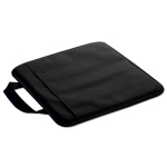 Coussin publicitaire pliable en non-tissé avec pochette Vipbox couleur noir deuxième vue